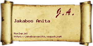 Jakabos Anita névjegykártya
